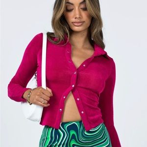 ELODY LONG SLEEVE TOP Pink Princess Polly